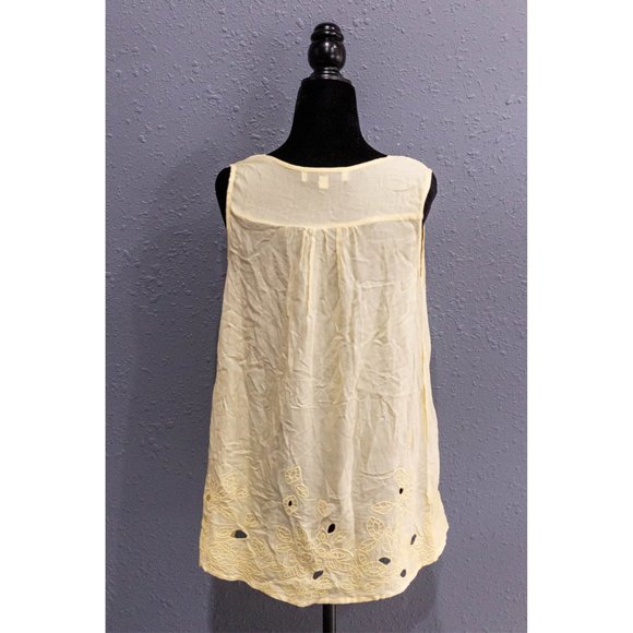 Penelope Rose Yellow Tank Blouse, Size Large - Picture 3 of 4